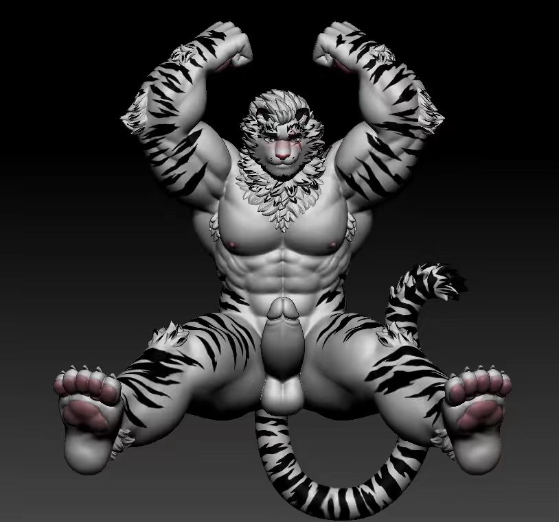 Tiberius – Hyper-Realistic Anthropomorphic Beast Figure with Hidden Intimate Channel